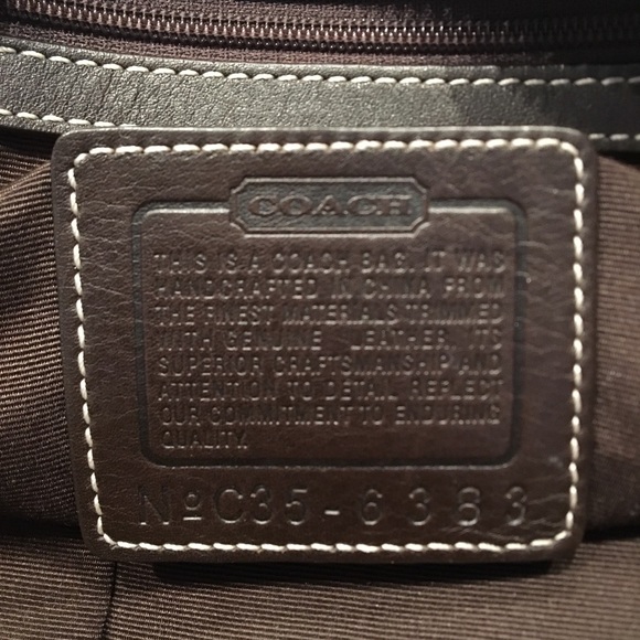 Authentic Coach purse brown and tan Leather - Picture 3 of 5